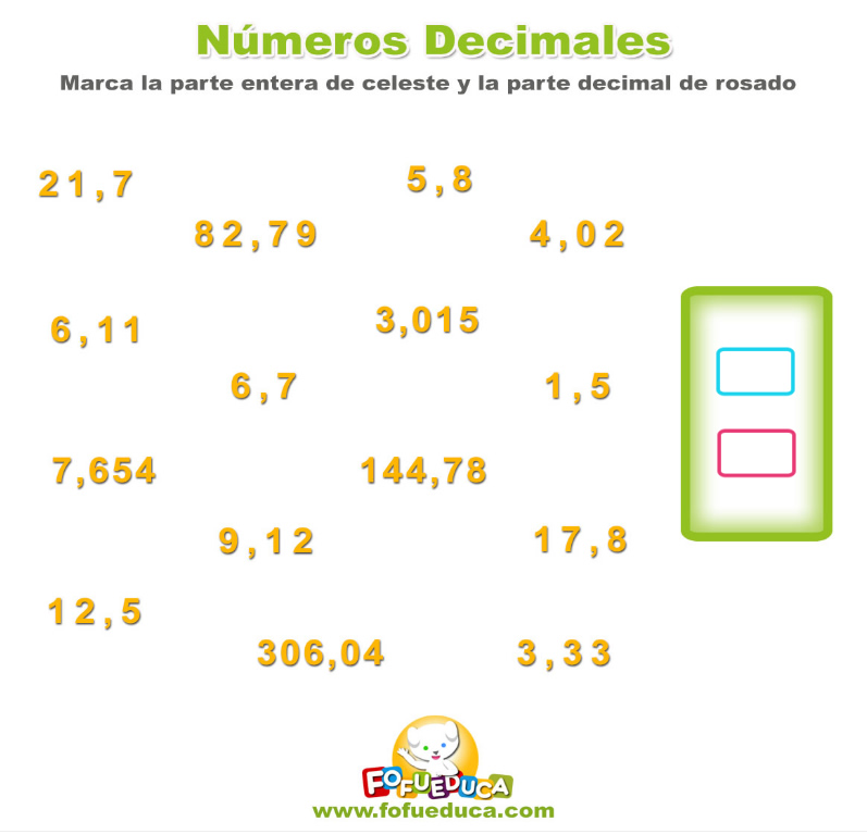 NÚMEROS DECIMALES