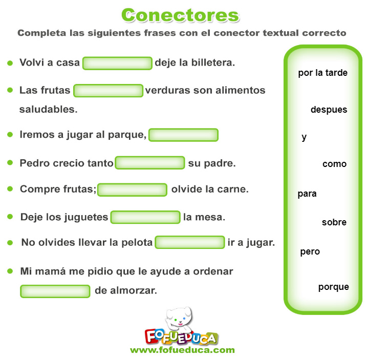 CONECTORES TEXTUALES