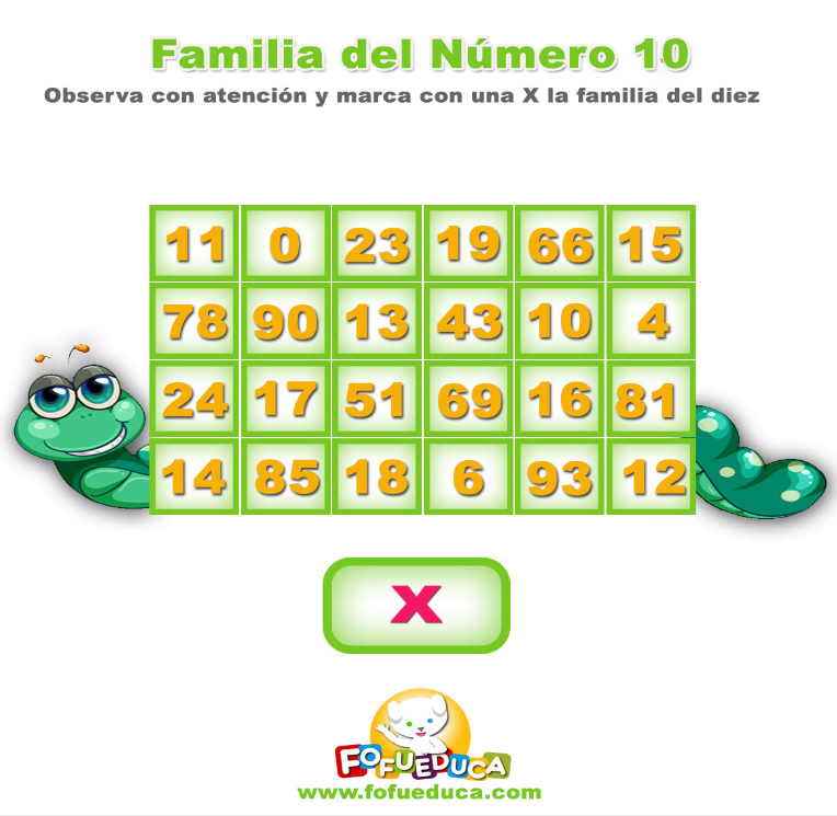 FAMILIA DEL NÚMERO 10