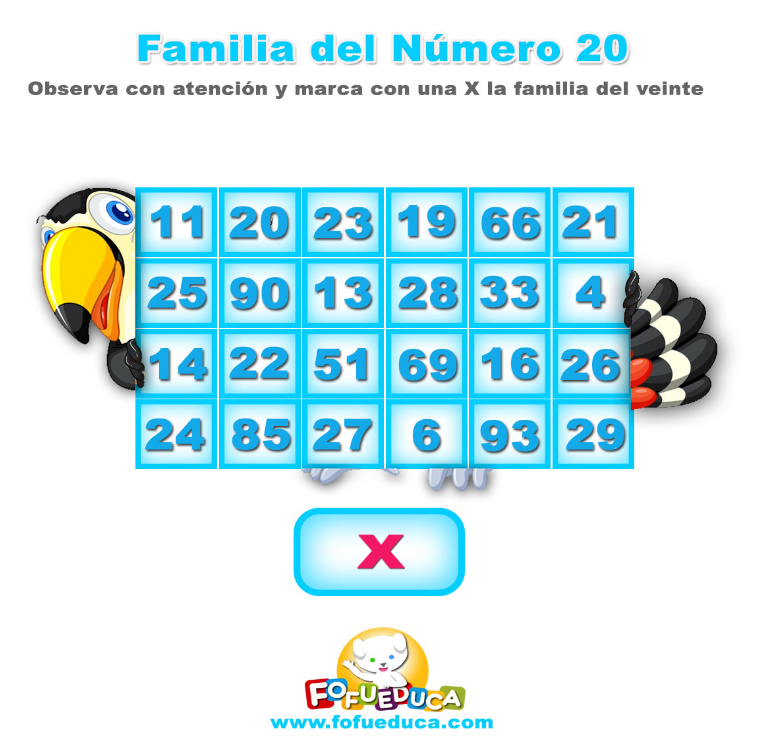 FAMILIA DEL NÚMERO 20