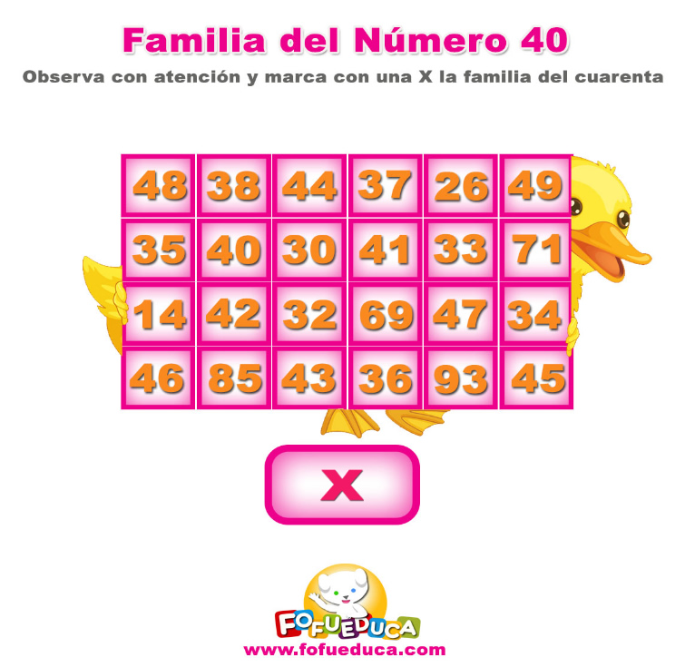 FAMILIA DEL NÚMERO 40