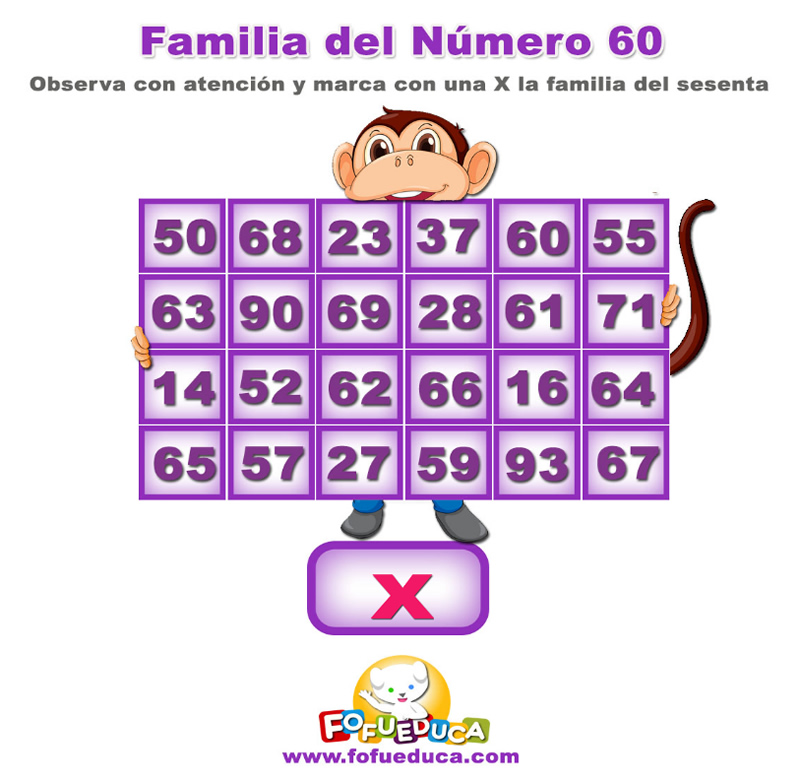 FAMILIA DEL NÚMERO 60