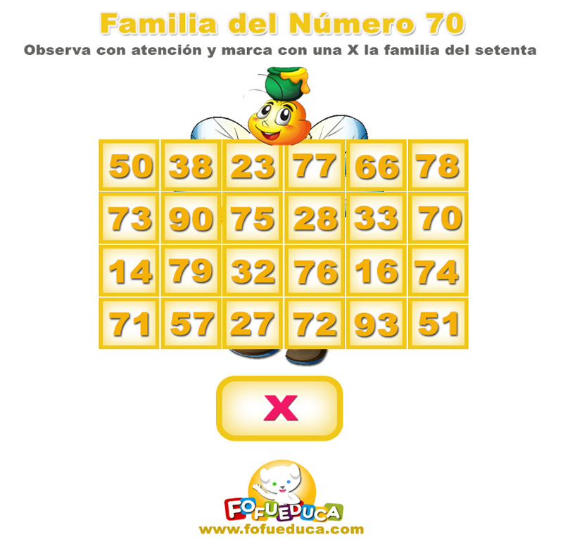 FAMILIA DEL NÚMERO 70
