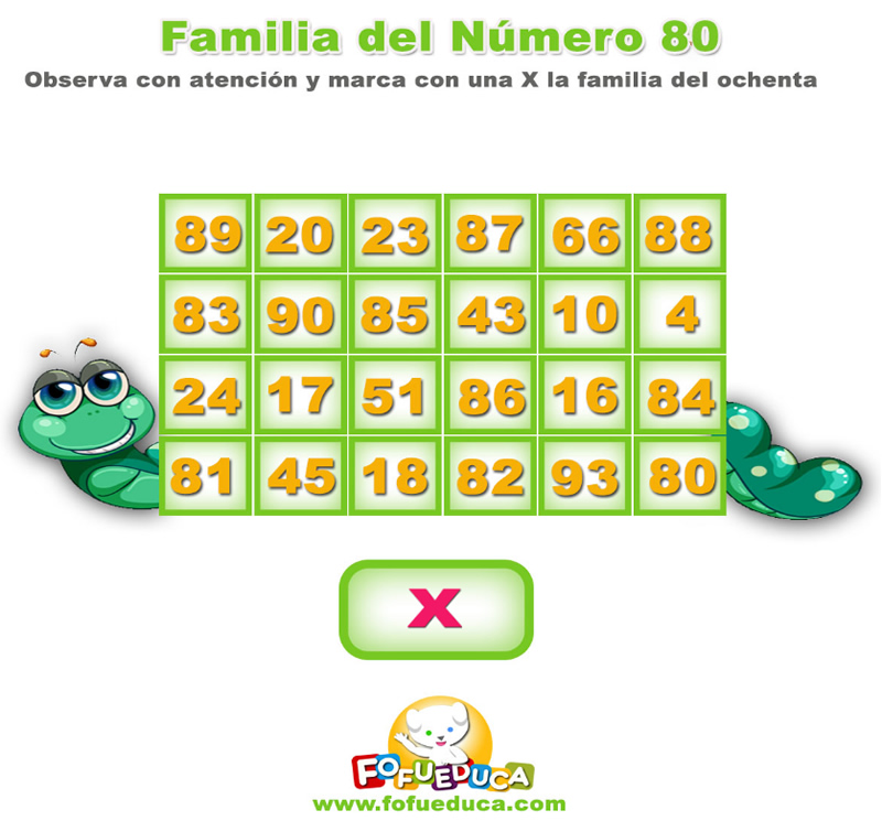 FAMILIA DEL NÚMERO 80