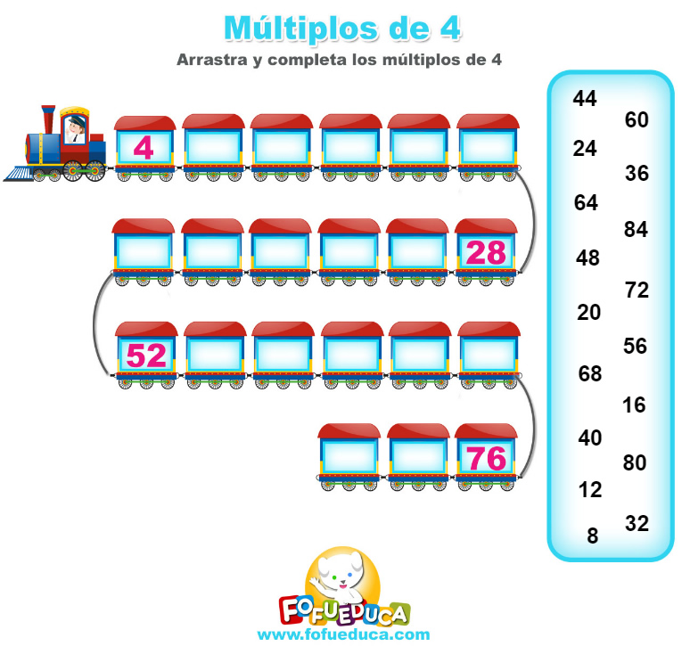 MÚLTIPLOS DE 4