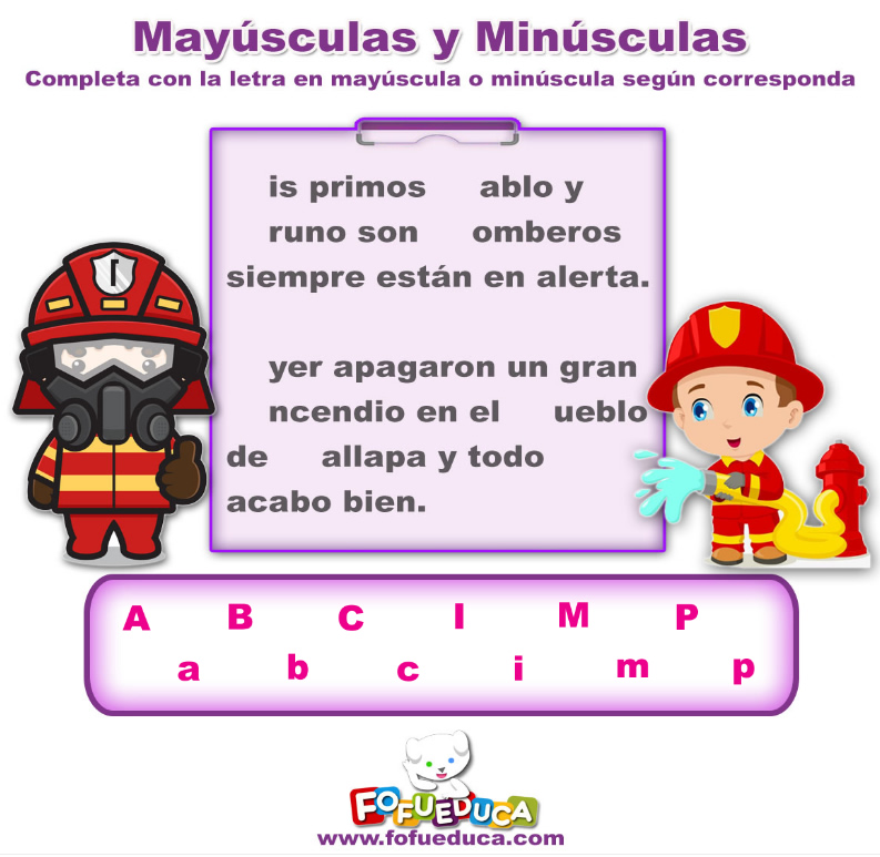 MAYÚSCULAS Y MINÚSCULAS