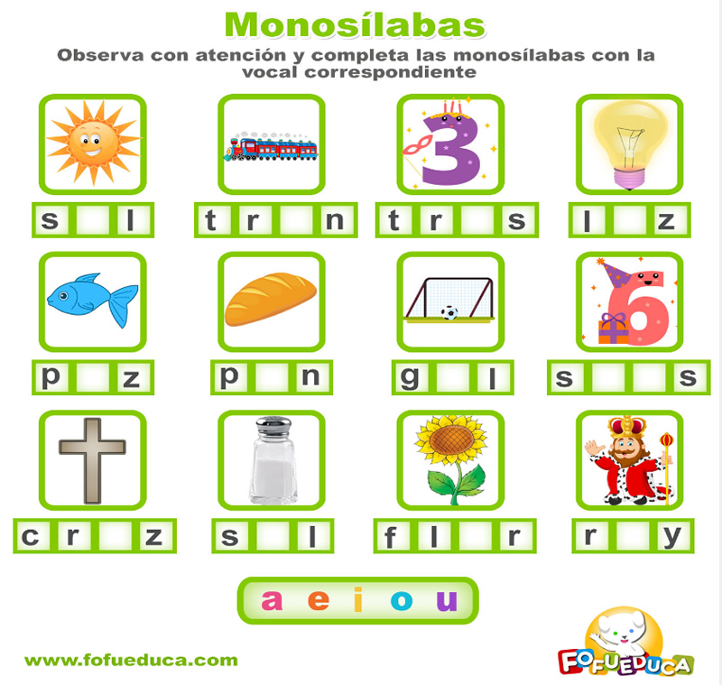 MONOSÍLABAS