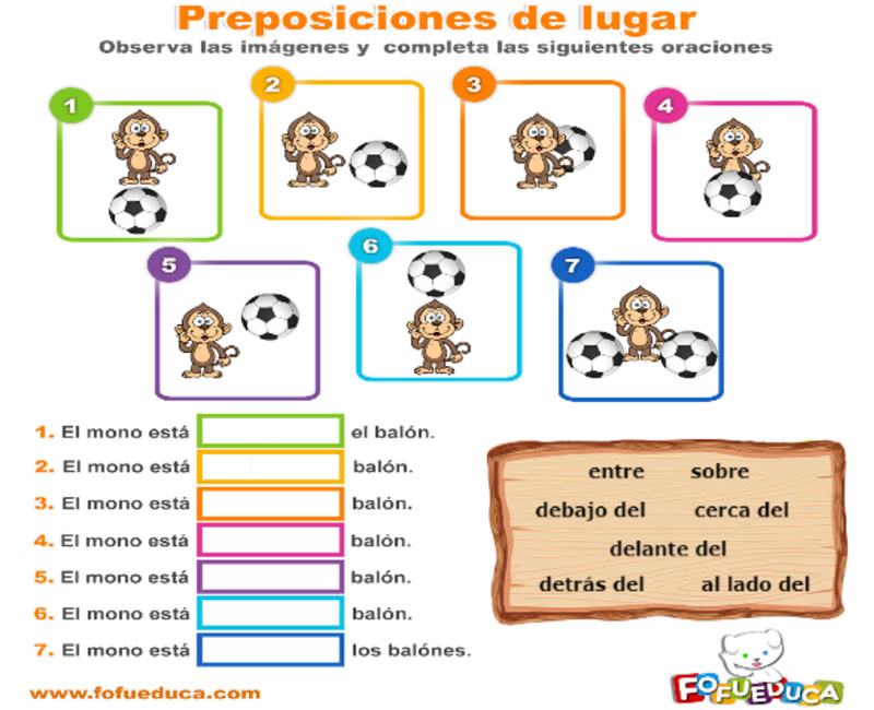 Preposiciones de lugar