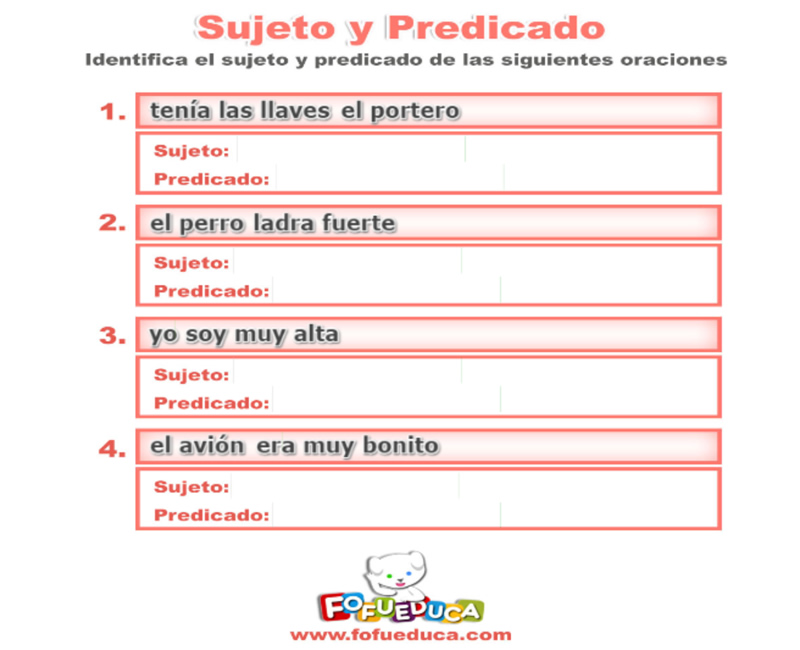 Sujeto y Predicado