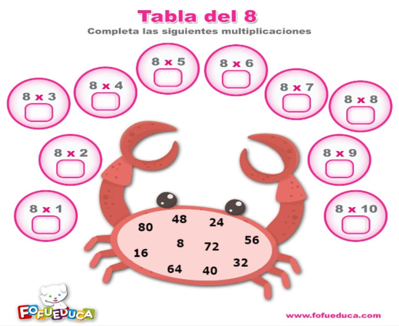 TABLA DEL 8