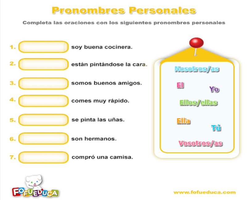 PRONOMBRES PERSONALES