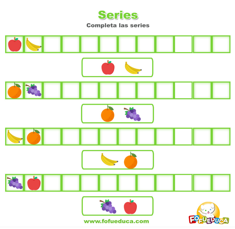 SERIES DE FRUTAS